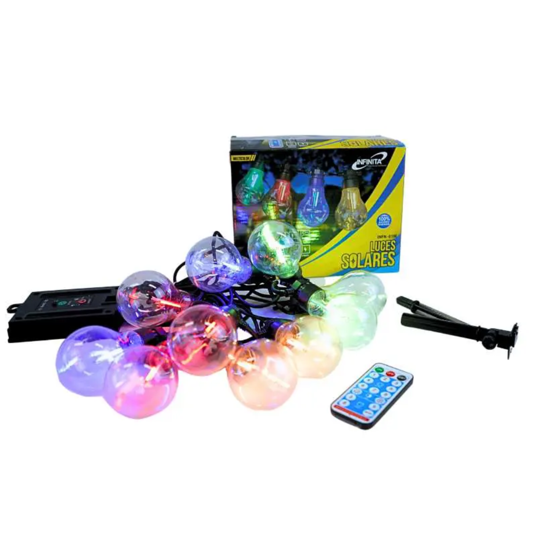 Extensión de 10m, 20 bombillos Led Solar 6W 08M